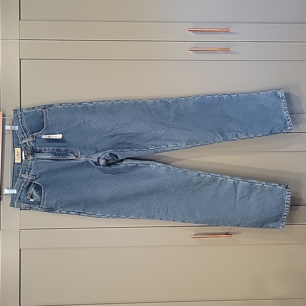 NWT Unisex LL Bean Classic Fit Stonewashed Fleece Lined Jeans 31 x 32